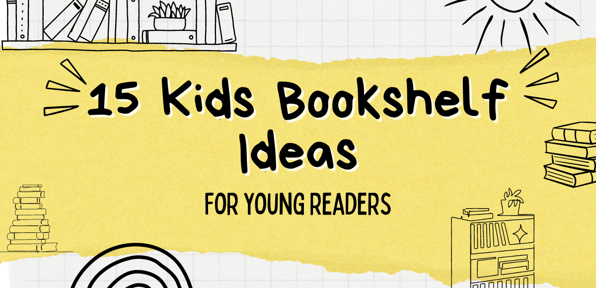 Kids bookshelf ideas for young readers background photo