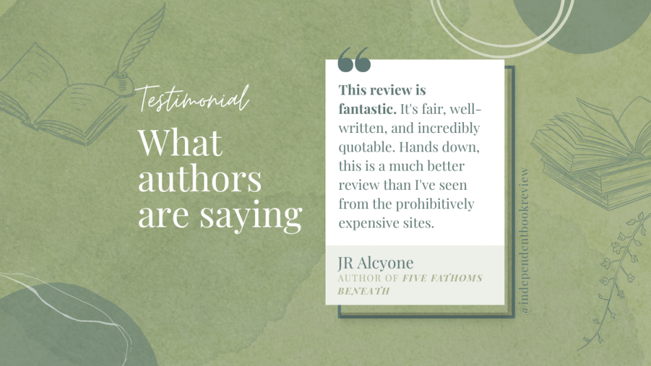 JR Alcyone's testimonial for editorial book review service