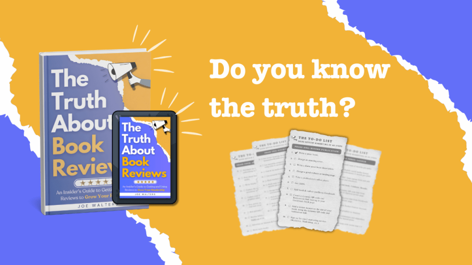 The Truth About Book Reviews by Joe Walters ebook and paperback on yellow background
