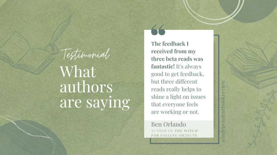 Ben Orlando says he likes the group beta reading service from ibr